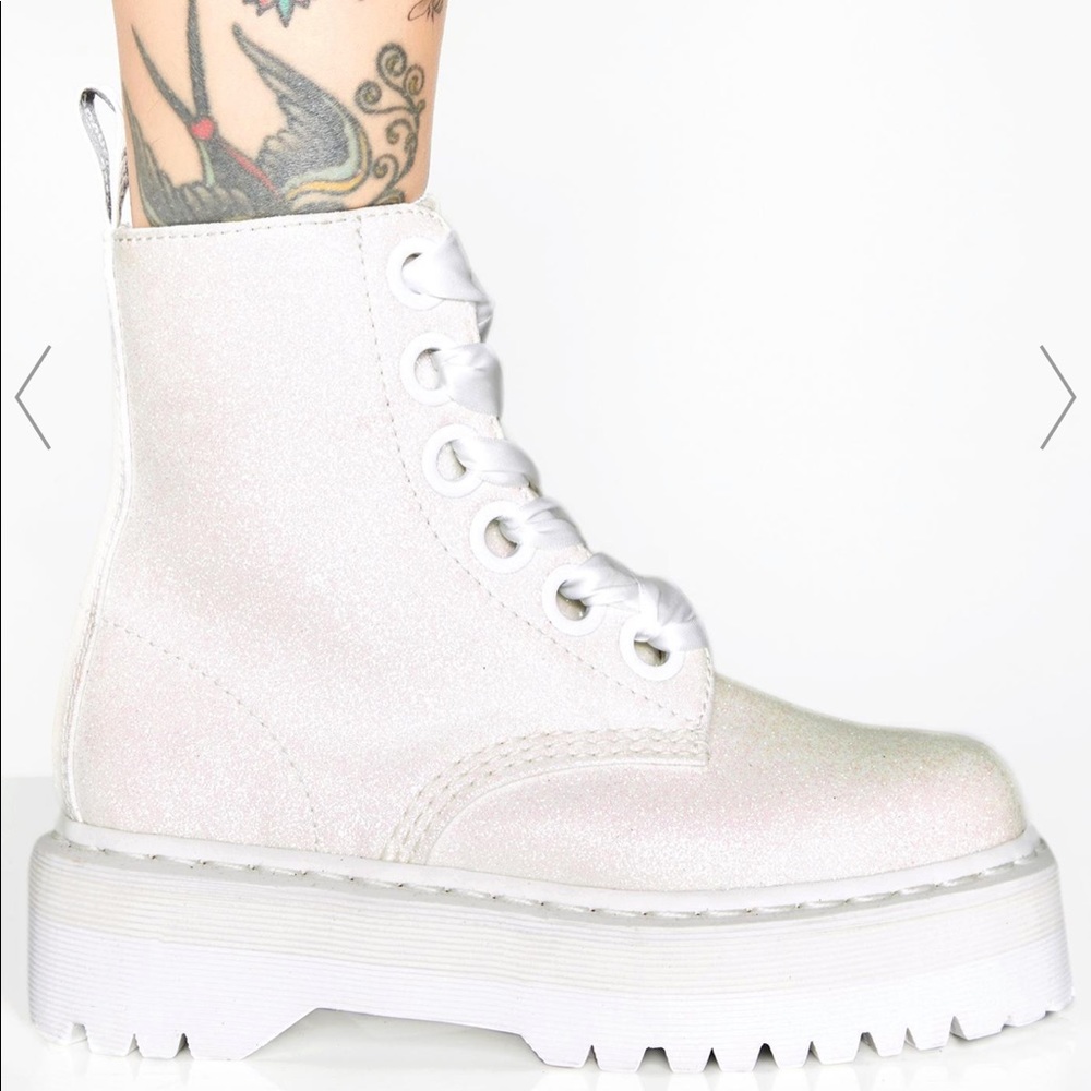 Sold Dr martens white glitter molly boots - Picture 3 of 8